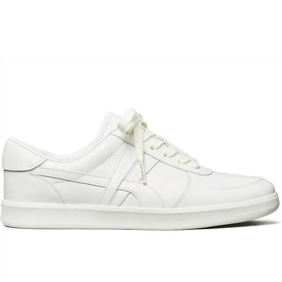 NEW TORY BURCH women's hank court sneaker in white - Picture 2 of 3